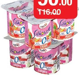 Le Lot de 4 Yaourt Silhouette Fruité 0% - Yoplait, le pot de 125g