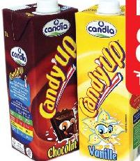 Lait Aromatisé UHT Candy'Up - Candia Amande / Vanille / Chocolat la brique de 1L
