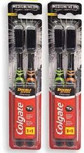 Colgate Toothbrush Double Action Charcoal Medium