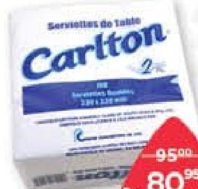 Carlton Table Napkins 2 Ply x 100 Sheets