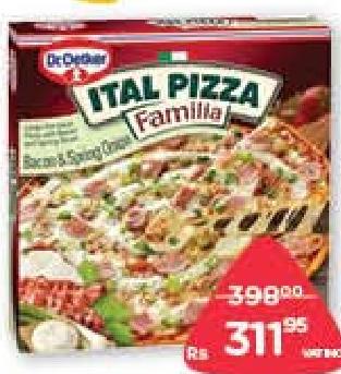 Dr. Oetker Ital Pizza Familia Bacon and Spring Onion, Margherita, Chicken Jalapeño 424/514/529 g