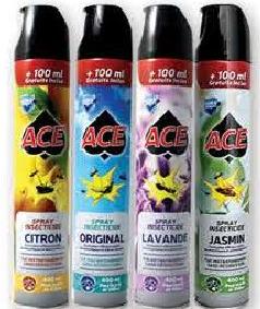 Ace Insecticide Spray 300ml + 100ml FREE Included (4 Refs)