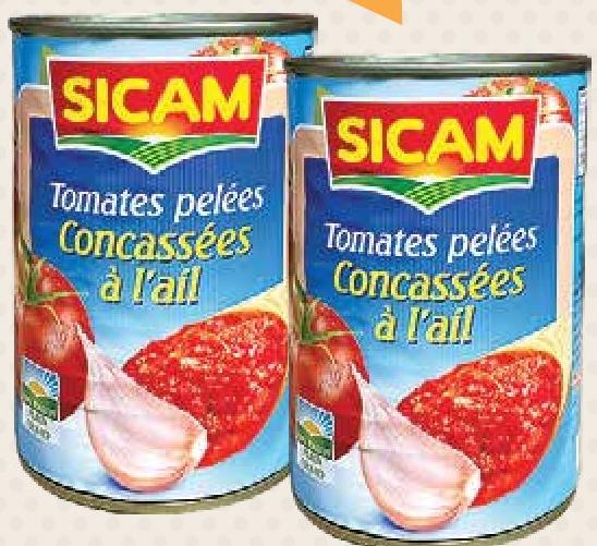Sicam Peeled Tomatoes with Garlic 400g