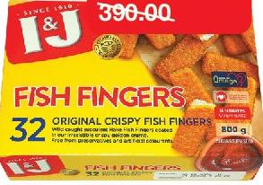 I&J Fish Fingers 32 Original Crispy Fish Fingers 800g