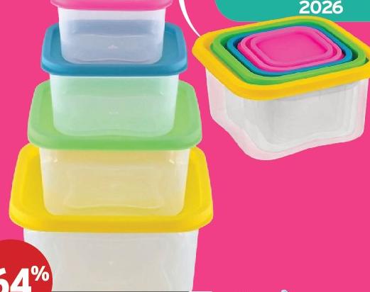 Square Food Container Set of 5 PCS