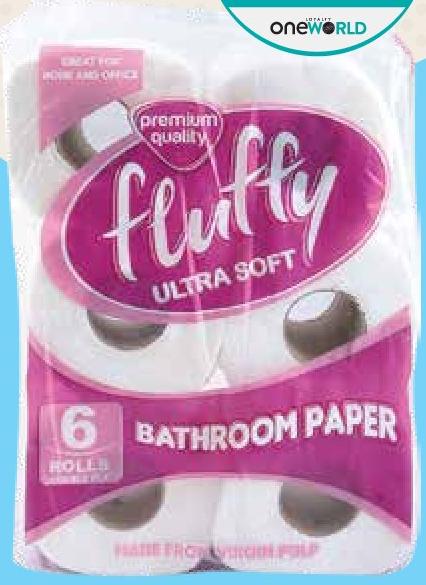 Fluffy Bathroom Paper 6 Rolls