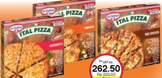 Ital Pizza Classic Margarita - 240g / Classic Hawaiian - 305g / Classic Tikka Chicken - 330g / Classic BBQ Chicken - 320g
