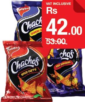 Chacho's Twisties Cheesy Cheese / Spicy Curry / BBQ Bonanza le sachet de 70g