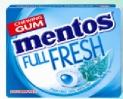 Mentos Full Fresh Chewing Gum, Sugar-Free, Box of 8