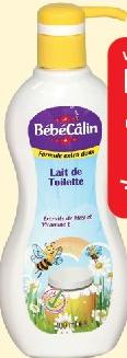 Lait de Toilette - BébéCâlin Extraits de Miel le flacon de 400ml