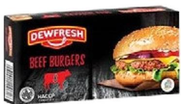 DEWFRESH Beef Burger 400g 8's