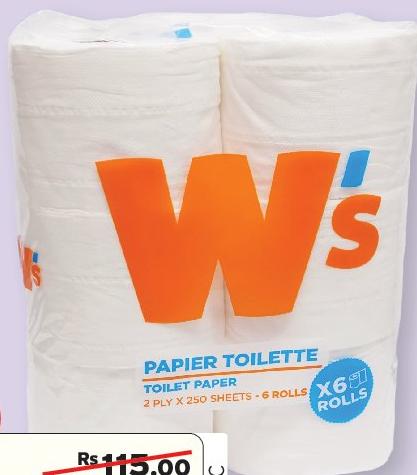 Winners Papier Toilette 2 Ply x 250 Sheets - 6 Rolls