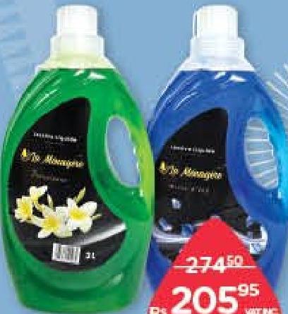 La Ménagère Lessive Liquide Brise d'Été, Frangipane, Lavande 3 L