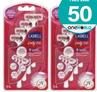 Labell Lady Rasoir Jetable 3 Lames x 4