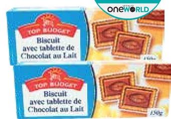 Top Budget Biscuit avec Tablette de Chocolat au Lait 150g