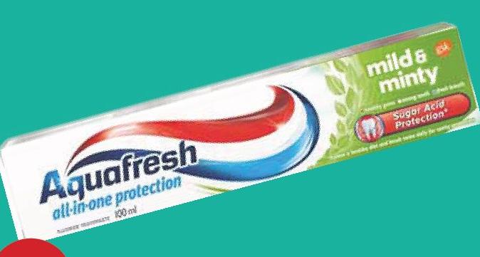 Aquafresh Dentifrice Fresh & Mild Minty 100ml