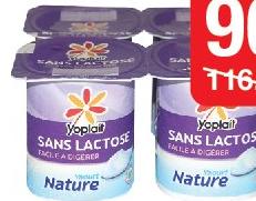 Le Lot de 4 Yaourt Sans Lactose - Yoplait, le pot de 125g