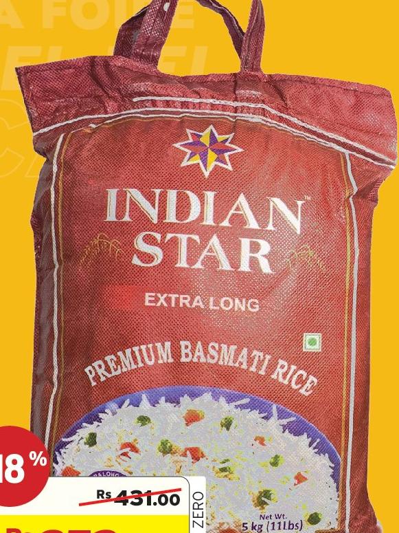Indian Star Extra Long Premium Basmati Rice 5kg