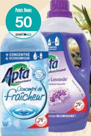 Apta Concentrated Freshness Fabric Softener Lavender 1.5L/2L