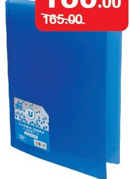 Clasiseur Souple A4 Dos 25mm Bleu - U