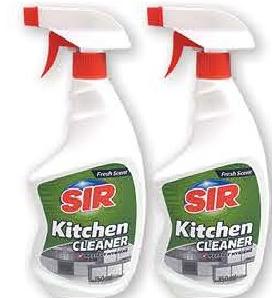 Sir Antibacterial Bathroom/Kitchen Cleaner Spray 750ml (2 Refs)