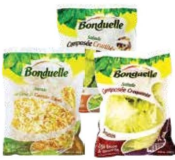 Bonduelle Salade Composée Croquante, 150g / Salade Composée Crudités 175g / Chou & Carottes Râpés 300g