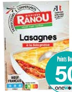 Monique Ranou Lasagnes à la Bolognaise 325g