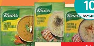 Knorr Cream of Chicken Soup Curry Veg Chicken Noodle 50-54g