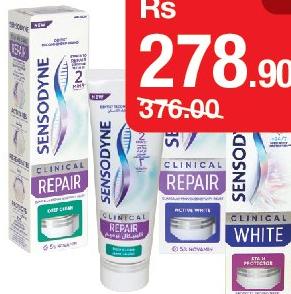 Sensodyne Clinical Repair Toothpaste, Deep Clean / Active White / White Extra Fresh / White Repair & Protect, 75ml tube