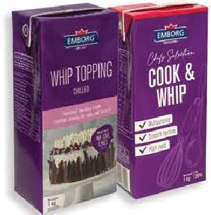 Emborg UHT Cream Whip Topping 1lt