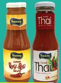 Sunny Lemon Peri Peri / Thai Chilli / Fruity Sweet Chilli Sauce 270g - 300g