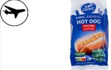 Carrefour Hot Dog Buns, Nature, 4 pcs, 250g