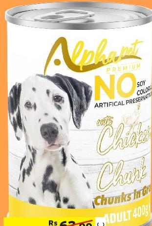 Alphapet Premium Dog Food in Can Adult 400g