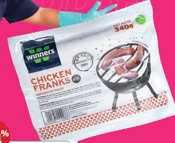 Winners Chicken Franks 340g