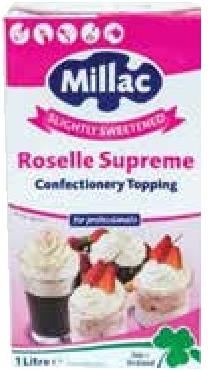 Millac Roselle Supreme Confectionery Topping - 1L