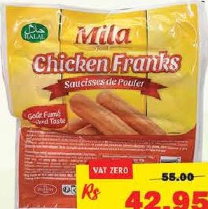 Mila Chicken Franks Smoked 340g