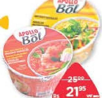 Apollo Cup Noodles Chicken, Curry, Tom Yum, Vegetable 85 g