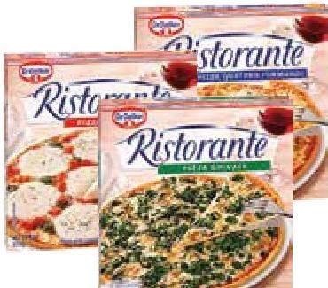 Dr Oetker Ristorante Pizza 4 Formaggi / Spinaci Mozzarella 335g - 390g