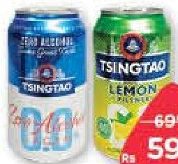 Tsingtao Non Alcoholic Beer Bottle, Can Original, Lemon 330 ml