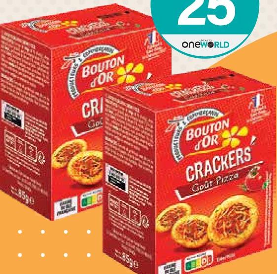 Bouton d'or Crackers Goût Pizza 85g