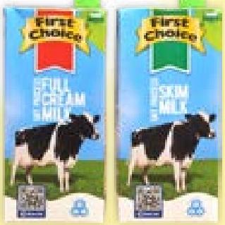 FIRST CHOICE Lait Liquide Uht 1lt (toutes refs)