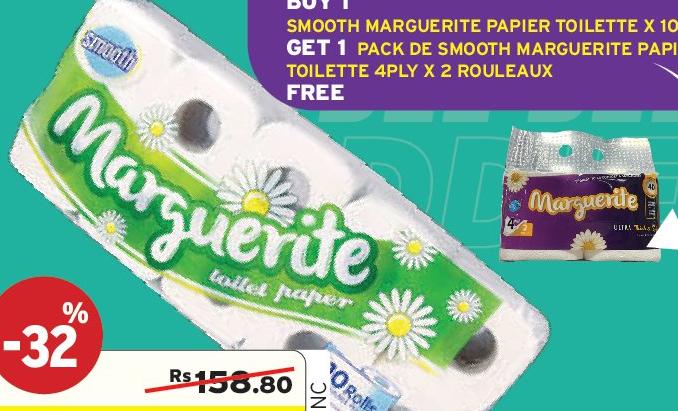 SMOOTH MARGUERITE PAPIER TOILETTE X 10