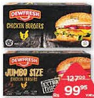 Dewfresh Chicken Burgers Jumbo Size