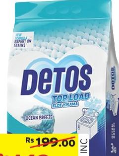 Detos Top Load Ocean Breeze Laundry Detergent Powder 3kg