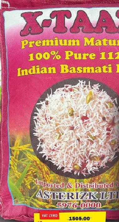 X-Taaz Premium Mature 100% Pure 1121 Indian Basmati Rice 20kg
