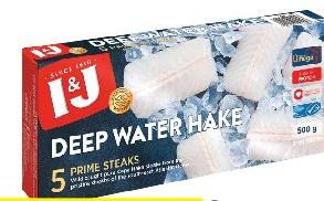 I&J Hake Prime Steaks 500G