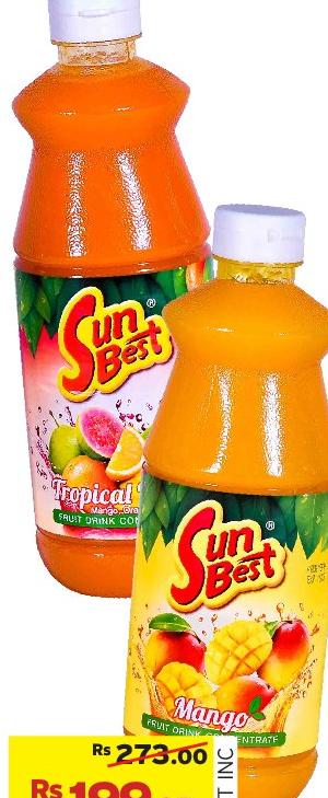 Sunbest Concentrated Juice 850ml (Gamme)