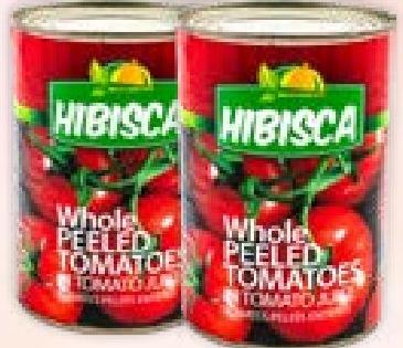 Hibisca Whole Peeled Tomatoes 400g