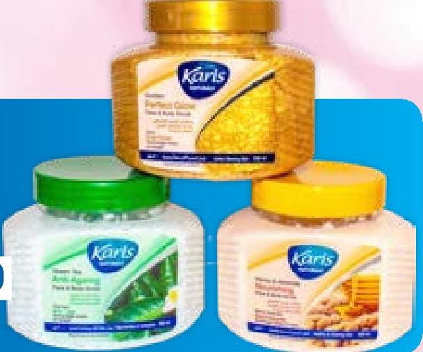 KARIS NATURALS Face & Body Scrub 600ml (all refs)
