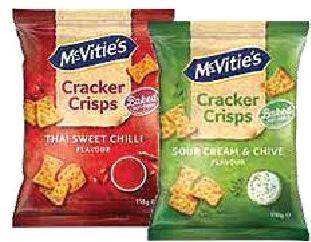 Mc Vitie's Cracker Crisps BBQ / Thai Sweet Chilli / Sour Cream & Chive 110g
